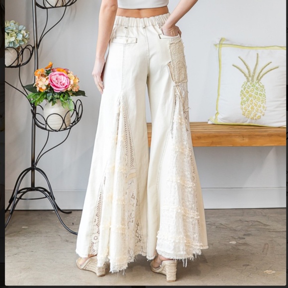OLI and HALI LACE GROOVY WIDE LEG PANTS WOMEN'S FLARE JEANS  LAST PAIRS! - Picture 3 of 5